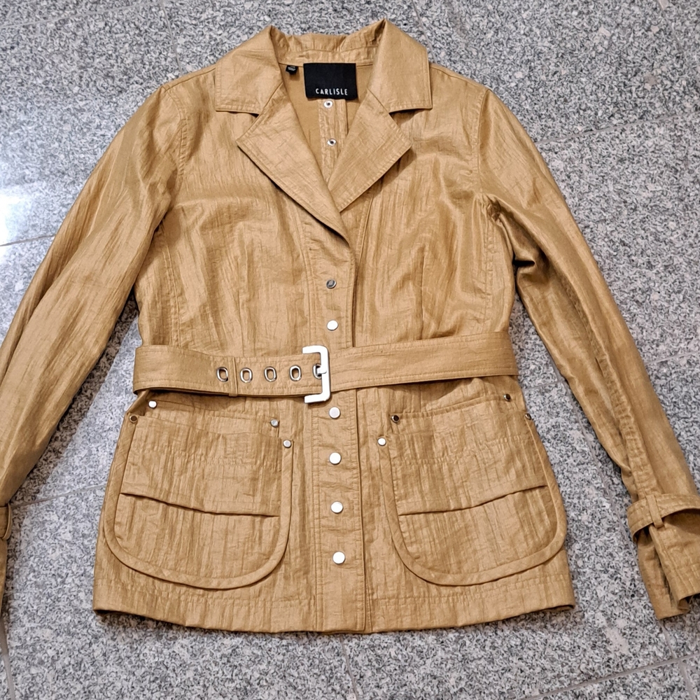 Carlisle Camel-Tan Utility Belted Jacket